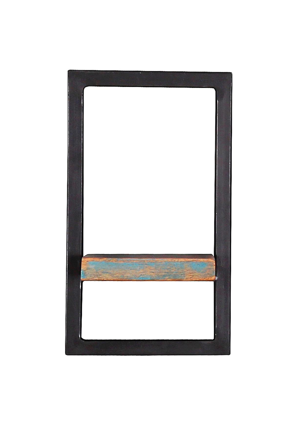 Wandregal Multicolor/Schwarz B: 20cm - Multicolor/Schwarz, Design, Holz/Metall (20/35/25cm) - MID.YOU