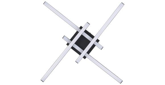 LED-Deckenleuchte Kris L: 55 cm - Schwarz, MODERN, Kunststoff/Metall (55/55/8,15cm) - Luca Bessoni