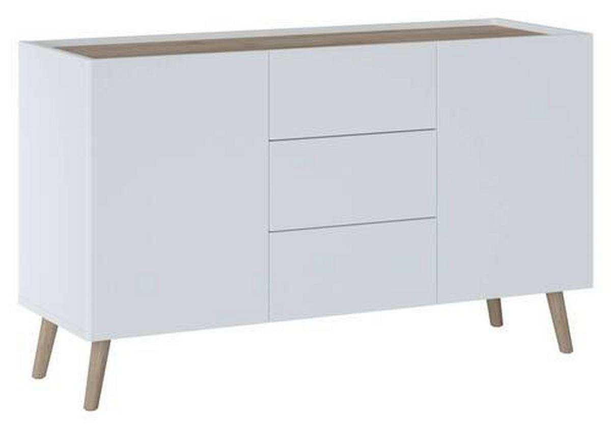 ŠIROKÁ KOMODA SKANDI - Konvenční, dřevo/kompozitní dřevo (119,7/71,8/41,7cm)