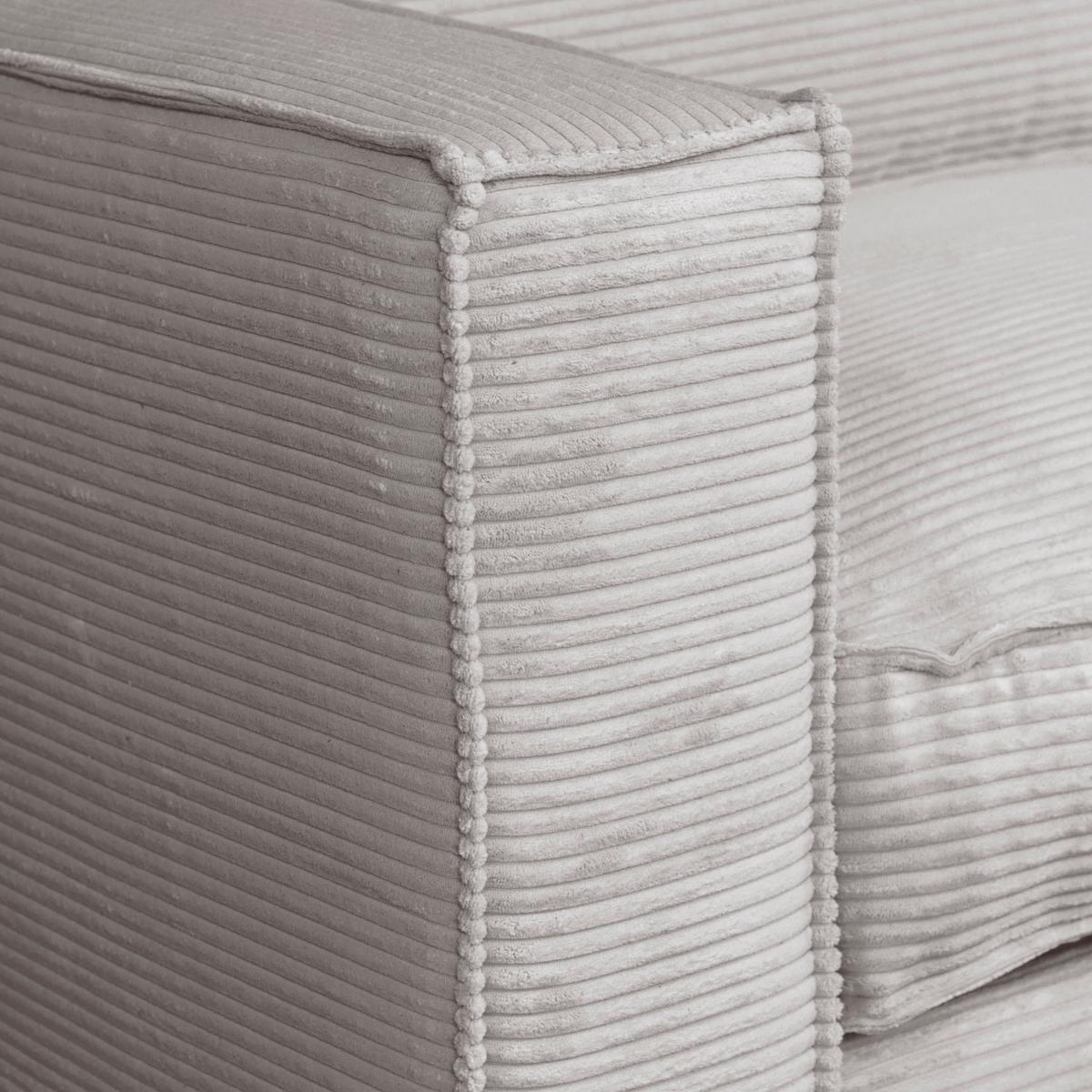 Schlafsofa Texas Hellgrau Cord, B: 203 Cm - Dunkelbraun/Hellgrau, Design, Textil (203/85/99cm) - MID.YOU