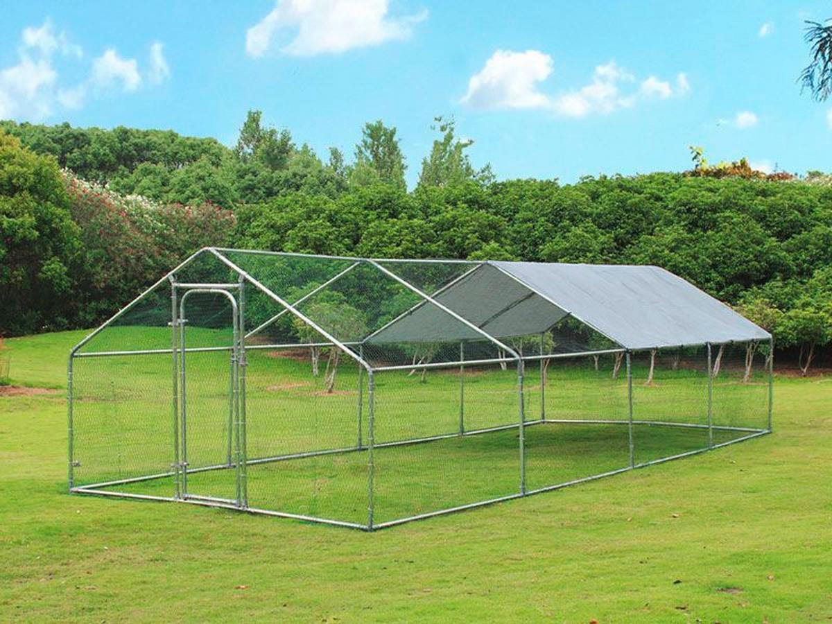 Heimtiergehege Zi-Cr382 800x250x300 cm Verzinkte Rohre - Grau, Basics, Metall (800/250/300cm) - Zipper