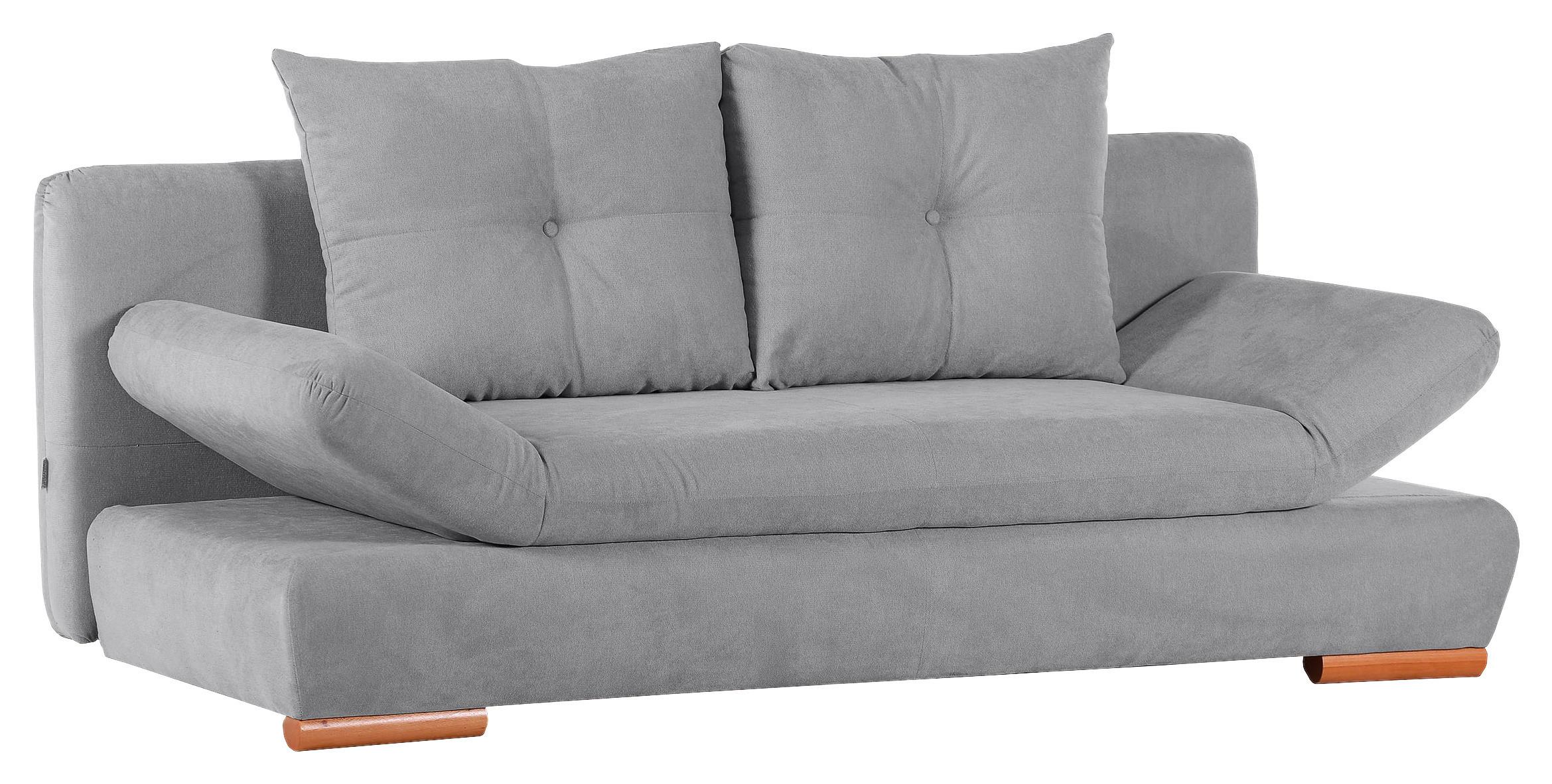 Schlafsofa Canja - Buchefarben/Grau, Design, Textil (200/75/92cm) - Livetastic