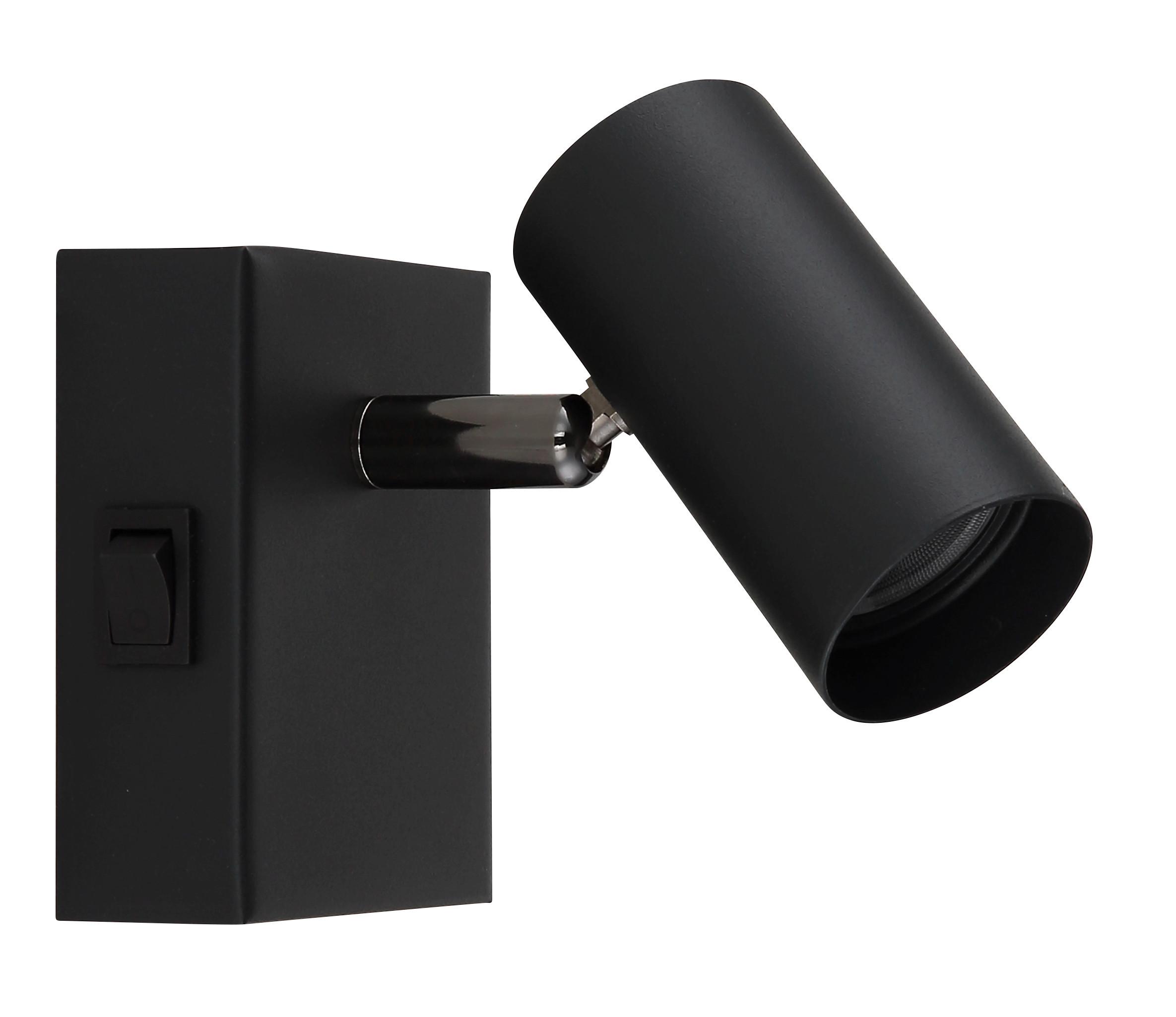 LED-Strahler 3000k, 6w - Schwarzchrom/Schwarz, Design, Metall (11/9/7cm) - Globo