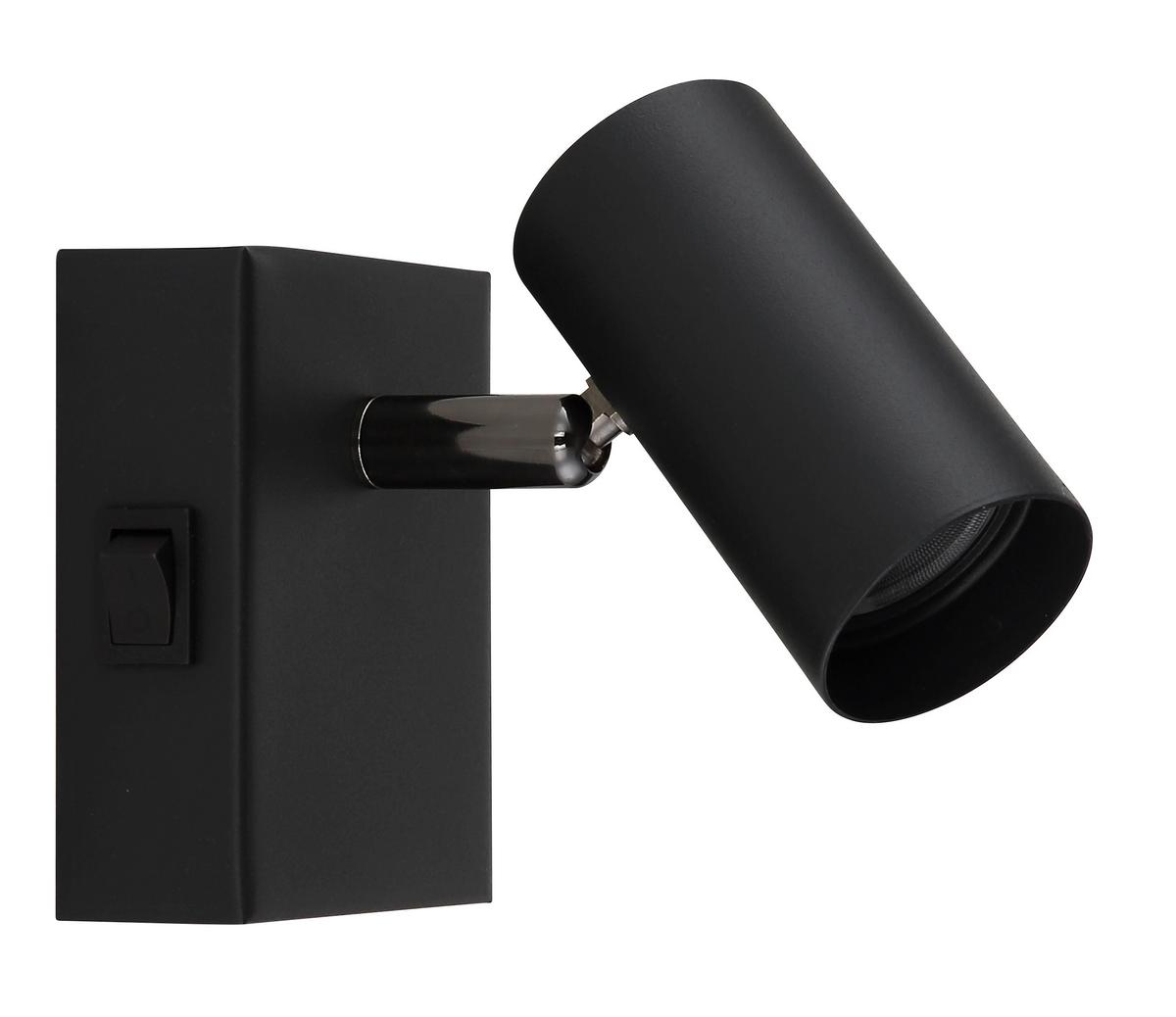 LED-Strahler 3000k, 6w - Schwarzchrom/Schwarz, Design, Metall (11/9/7cm) - Globo