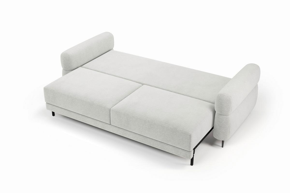 Schlafsofa Nordic Hellgrau B: 232cm - Hellgrau/Schwarz, Basics, Textil (232/94/102cm) - Livetastic