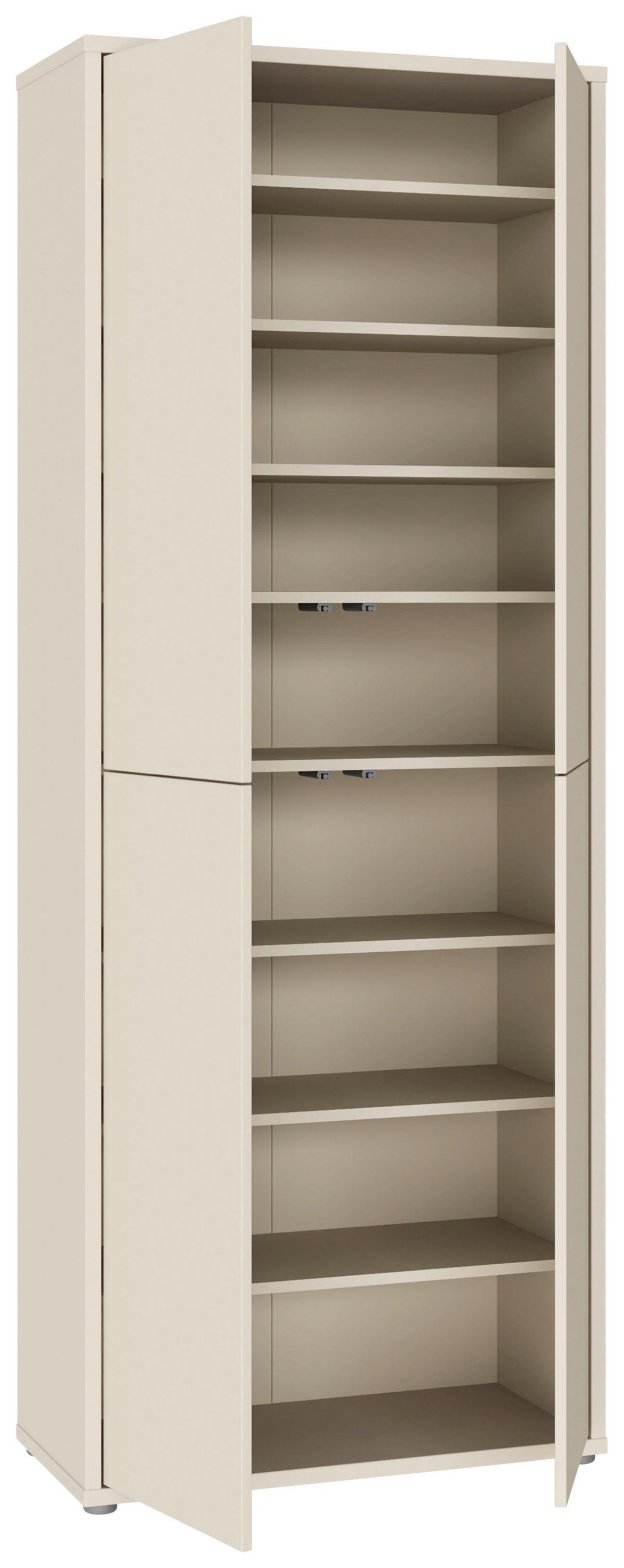 Botník, barva kašmírová, š: 74,5cm - šedá/pískové barvy, Moderní, kompozitní dřevo/plast (74,5/191,9/34,9cm)