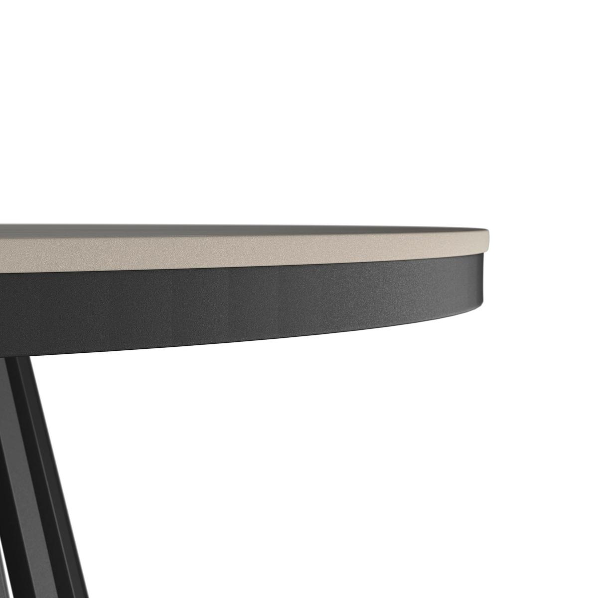 KONFERENČNÍ STOLEK PELA - šedá/černá, Moderní, kov/kompozitní dřevo (90/90/45cm) - Bessagi Home