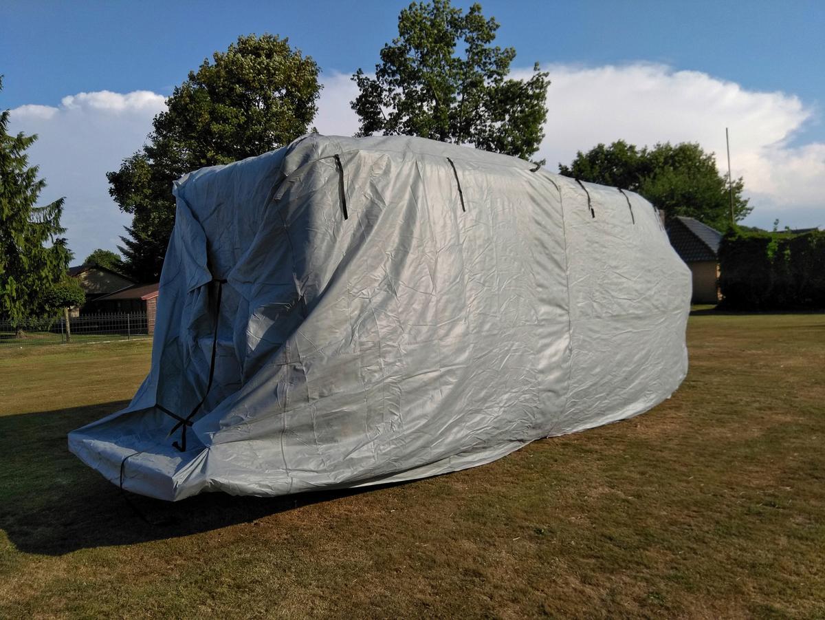 Schutzplane Abdeckplane für Wohnmobil Gr. M Grau - Grau, Basics, Kunststoff (235/275/730cm)