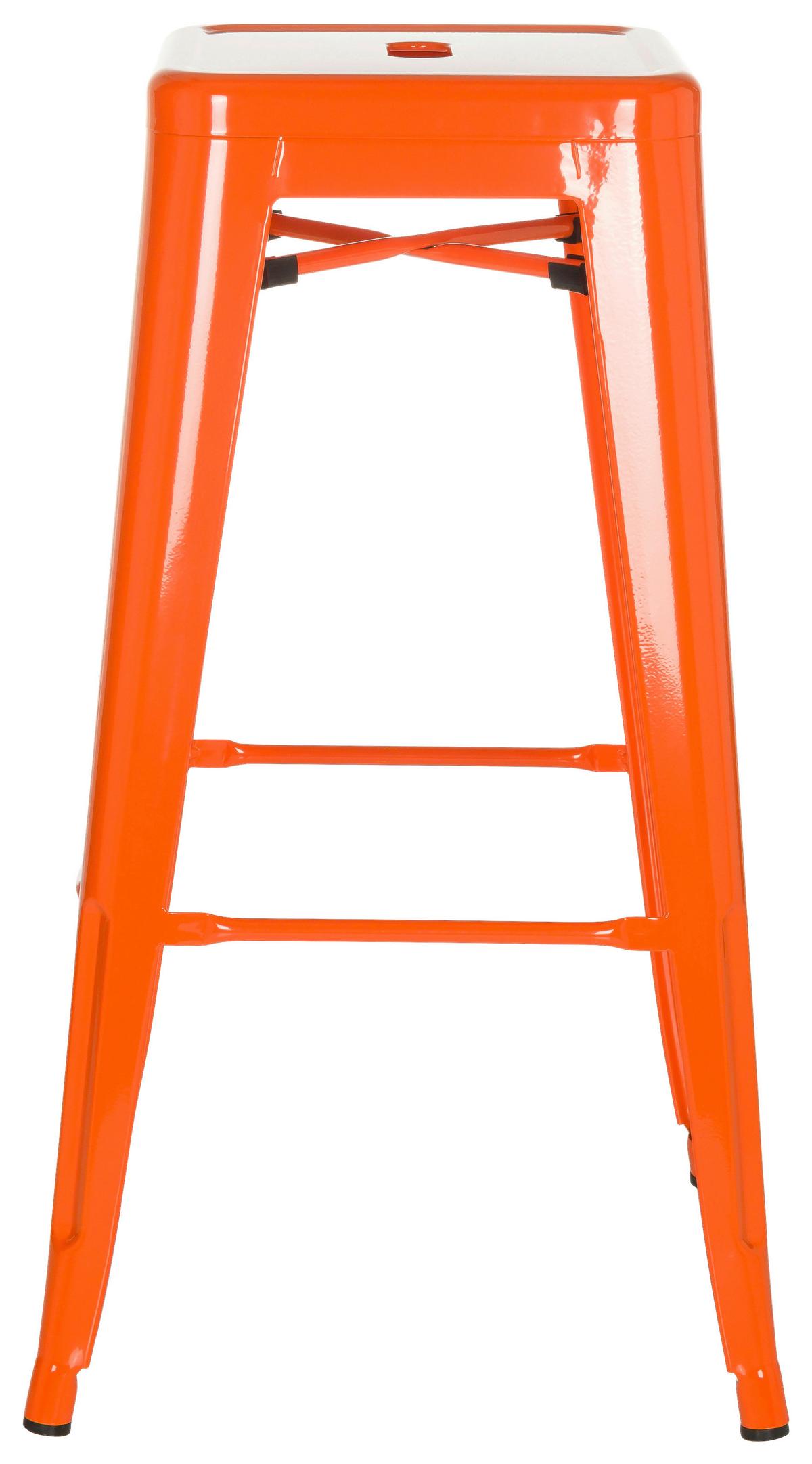 Barhocker Vantaggio High stapelbar Orange bis 150 kg - Orange, Basics, Metall (44/77/44cm) - MID.YOU
