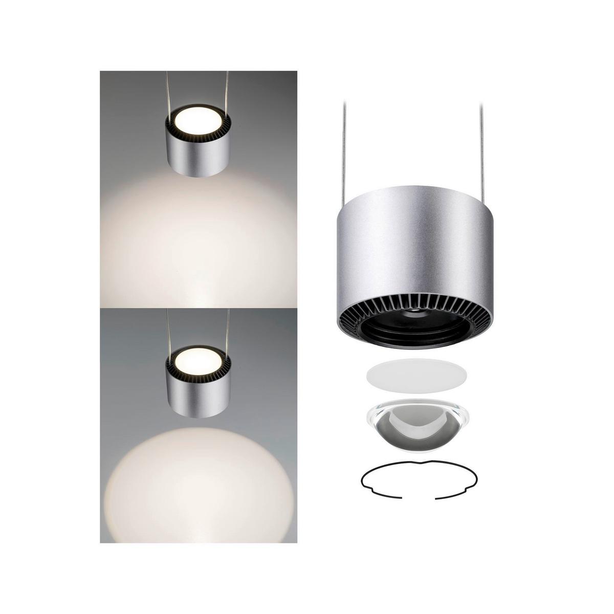 Schienensystem Urail Hängeleuchte 95520 Aldan - Chromfarben/Schwarz, Basics, Kunststoff/Metall (9,8/8,5cm) - Paulmann