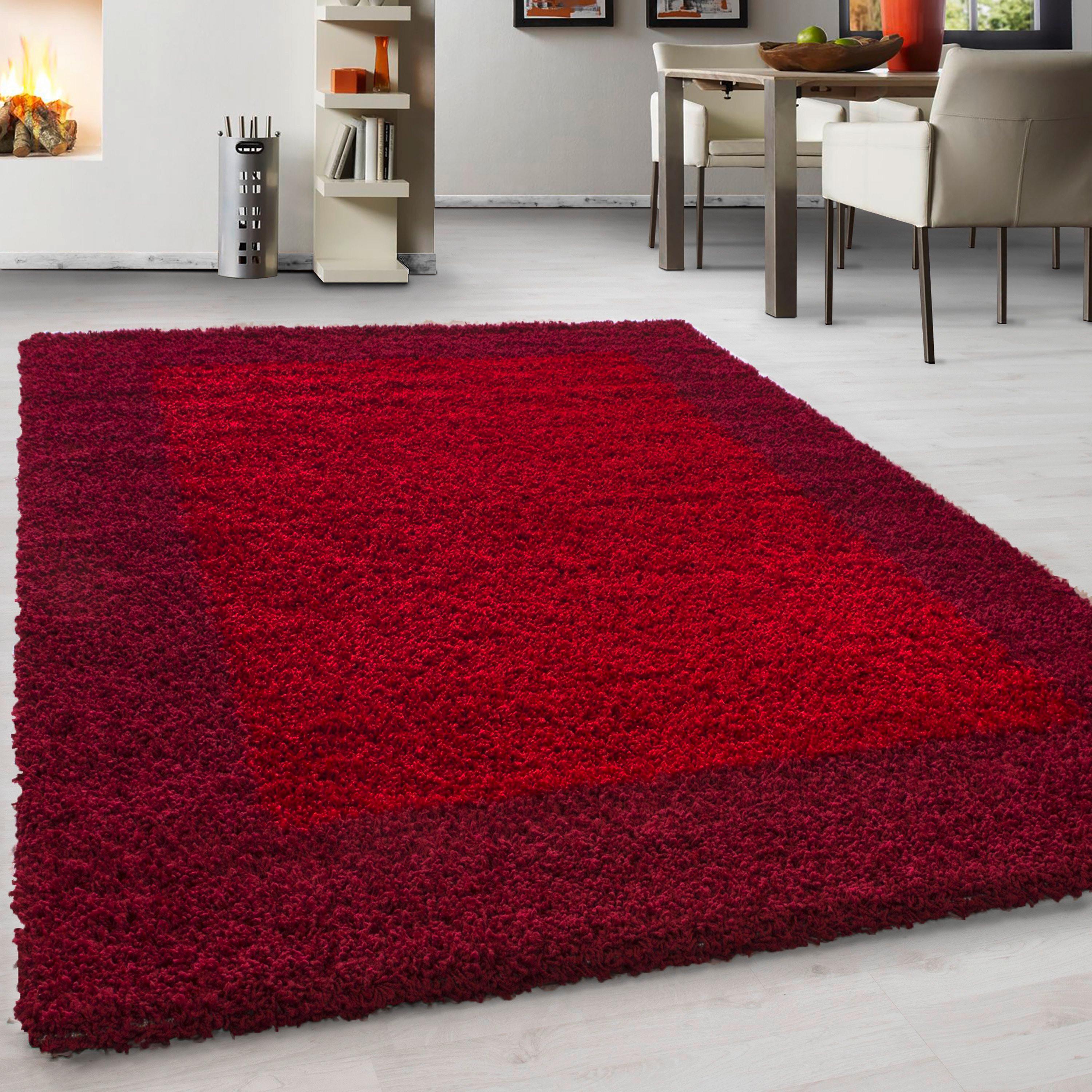 Hochflor Teppich Rot Life 300x400 cm - Rot, KONVENTIONELL, Textil (300/400cm) - Novel