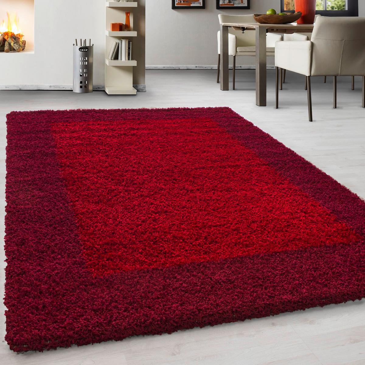 Hochflor Teppich Rot Life 300x400 cm - Rot, KONVENTIONELL, Textil (300/400cm) - Novel
