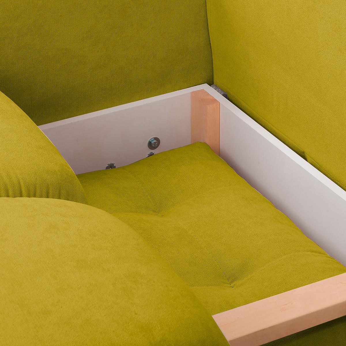 Ecksofa Azzuro Grün S: 256x175 Cm - Silberfarben/Grün, Design, Textil (256/175cm) - Livetastic