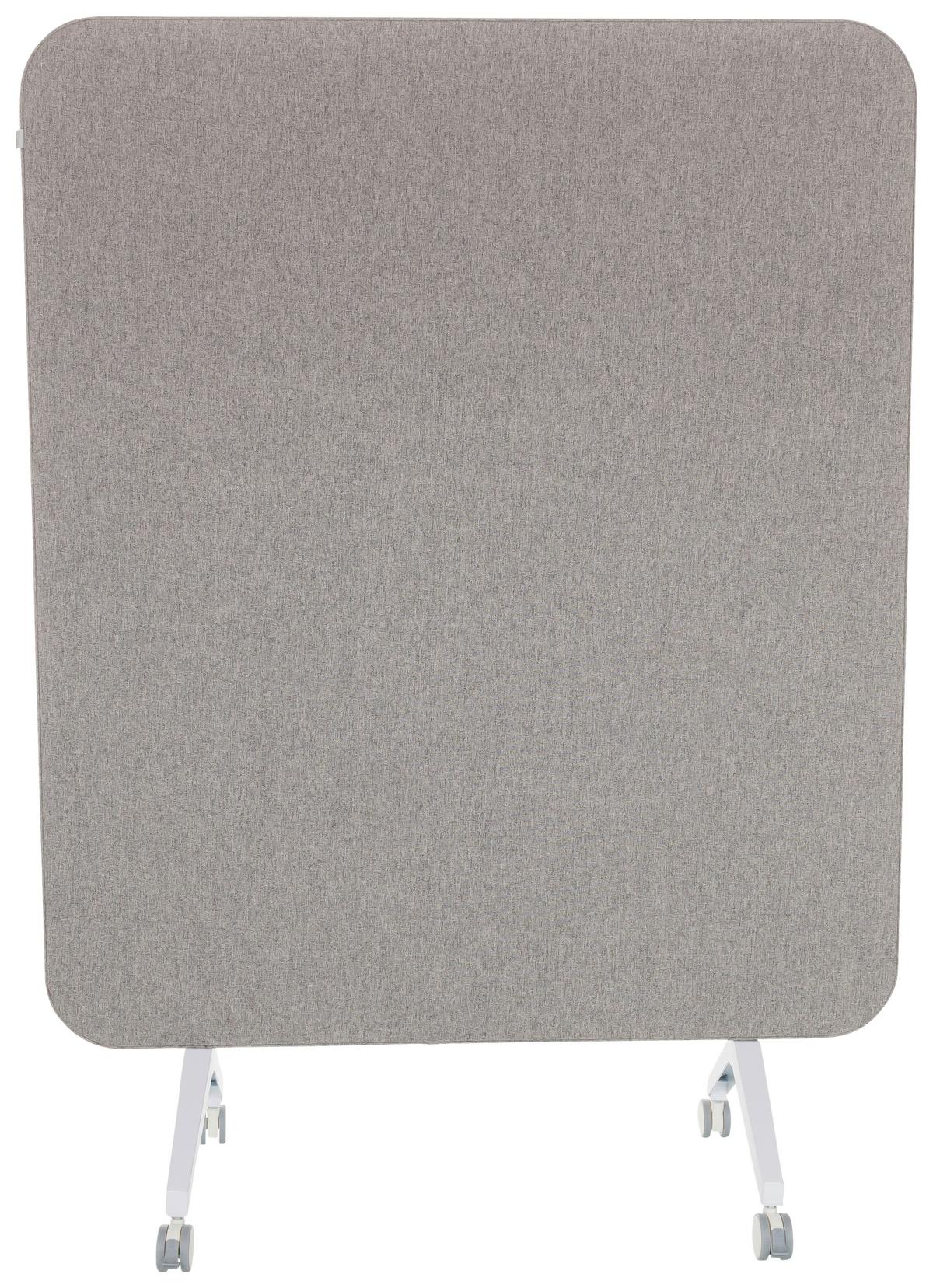 Akustikwand Mit Whiteboard Vision Board - Grau, Basics, Glas/Kunststoff (120/164/60cm) - MID.YOU