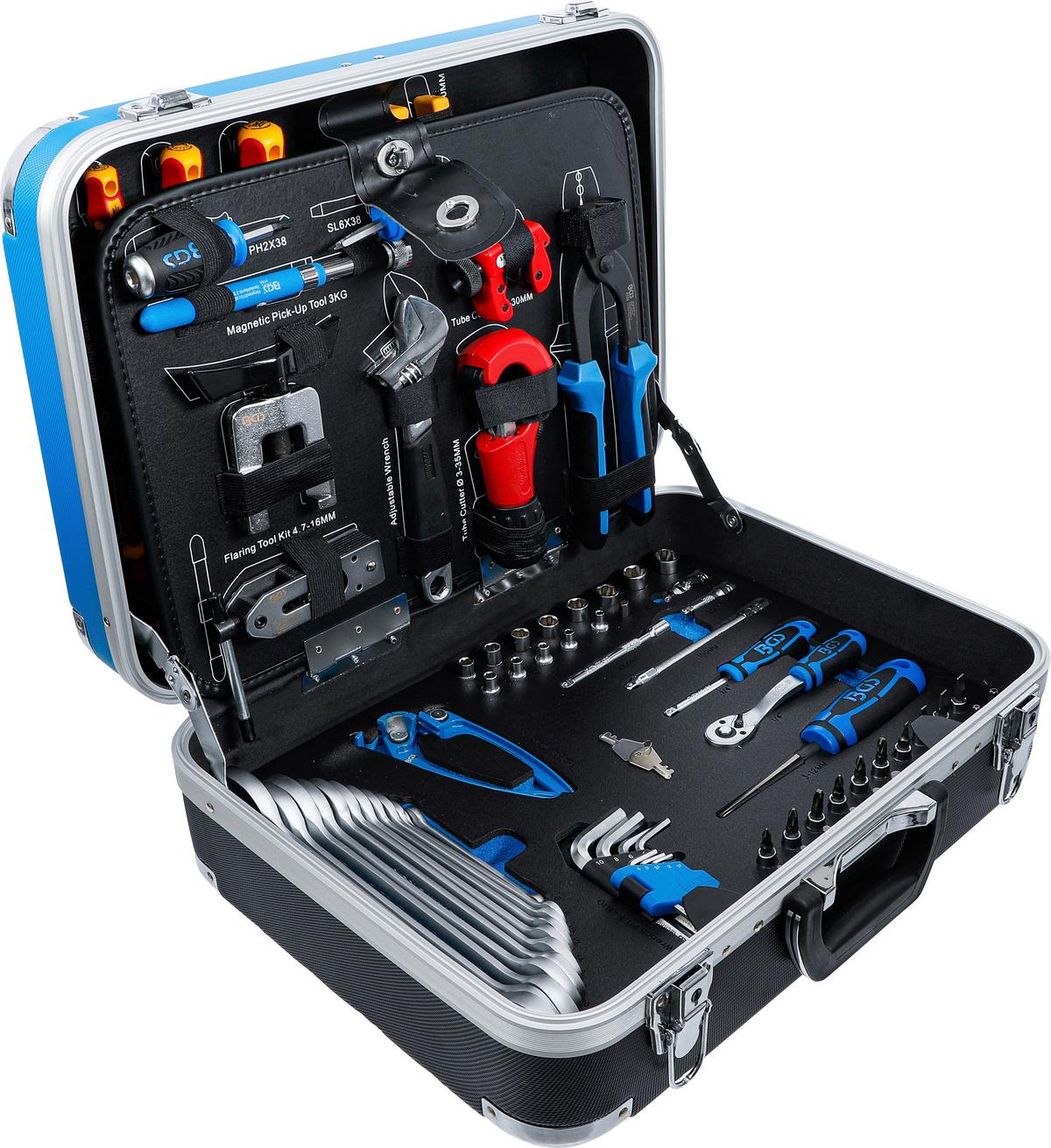 Kälte-klima-werkzeugkoffer 15504 - Blau/Schwarz, Basics (47,5/38,2/18,4cm)