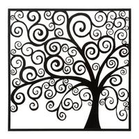 Wanddeko Three Plus Schwarz B: 100 cm - Schwarz, Basics, Metall (100/100/1cm)