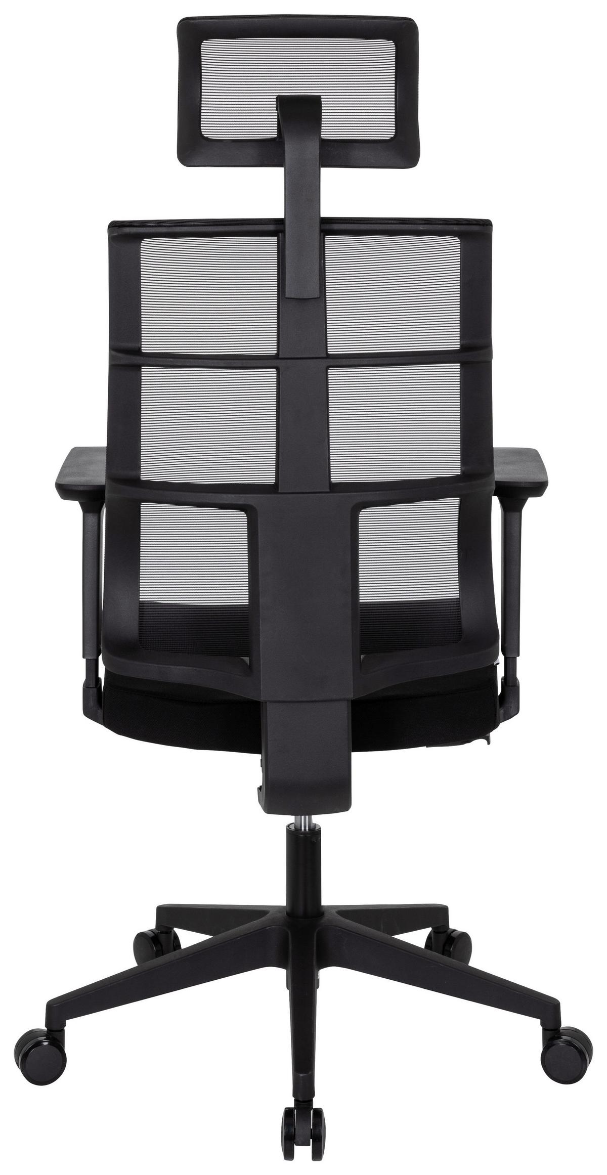 Drehstuhl Spinio Pro Schwarz - Schwarz, MODERN, Kunststoff/Textil (64/138/62cm) - MID.YOU