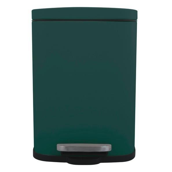 Treteimer Akira 5L Dunkelgrün Metall LBH: 21,4x17,6x30 cm