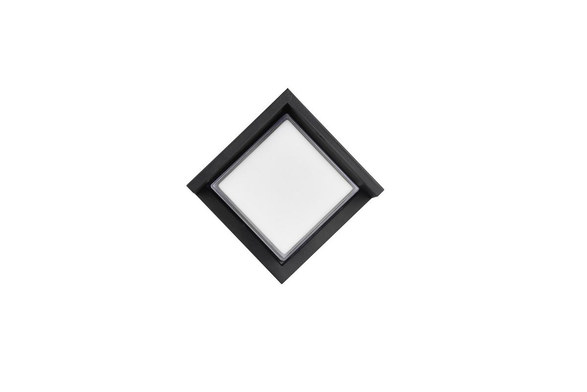 AUßENWANDLEUCHTE Outdoor, 3000K, warmweiß - Schwarz/Weiß, Design, Kunststoff (15/15/10cm)