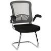 Besucherstuhl Flyer Pro V Grau/Schwarz - Chromfarben/Schwarz, MODERN, Textil/Metall (64/103/64cm) - MID.YOU