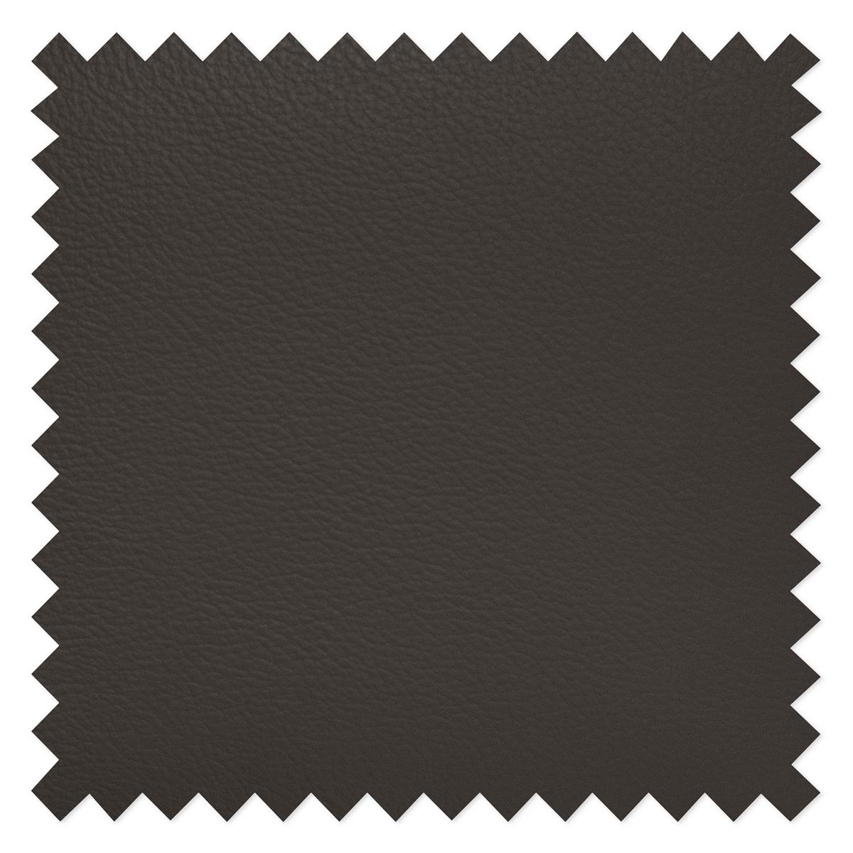 Ecksofa Lugano Teilleder Dunkelbraun 248x208 - Chromfarben/Dunkelbraun, Design, Leder/Textil (248/208cm) - Livetastic