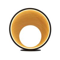 LED-Tischleuchte Eu36301-1bk - Schwarz/Braun, Design, Kunststoff/Metall (30/15/31cm)