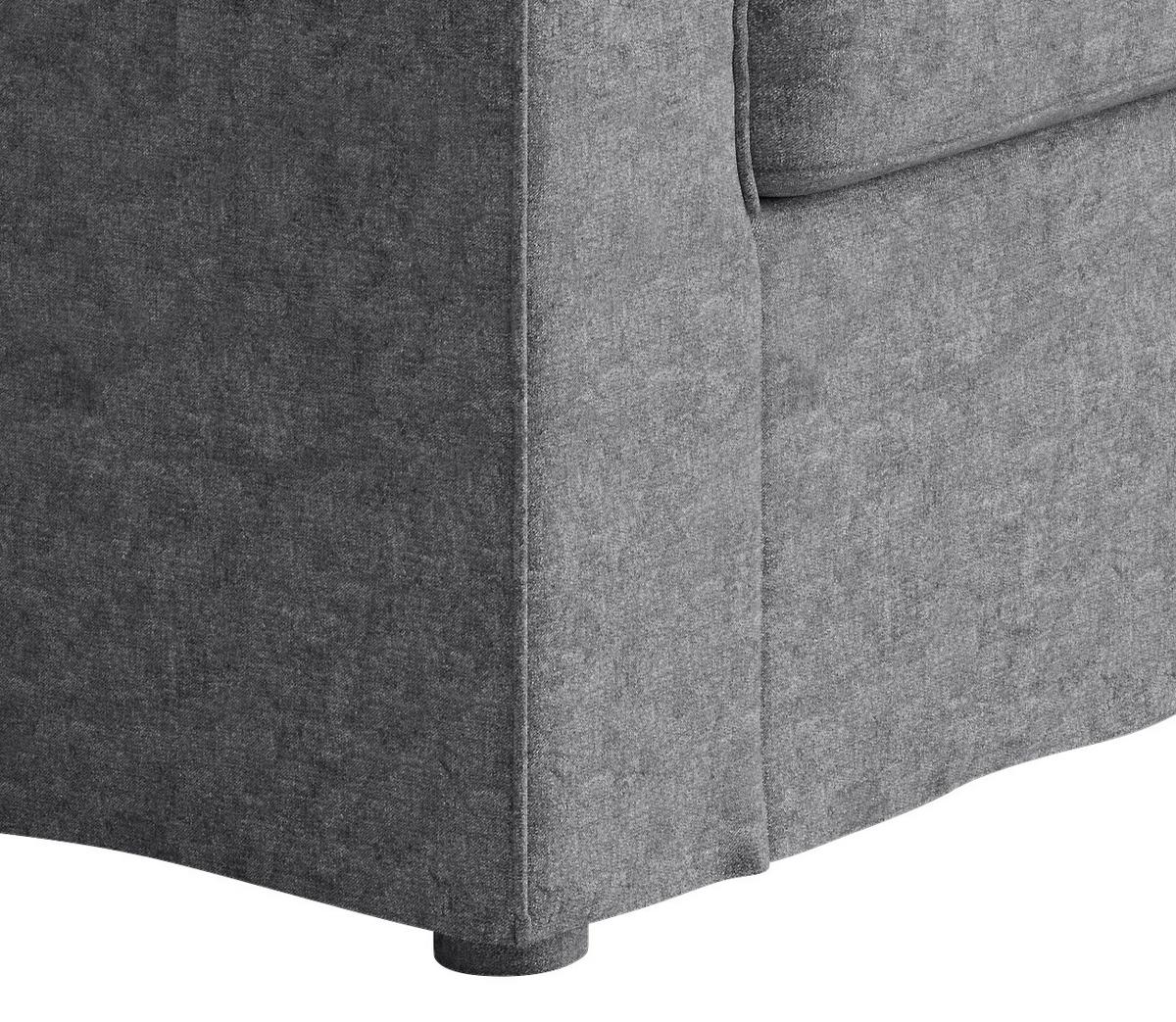 Ohrensessel Madonna Anthrazit B: 88 Cm - Edelstahlfarben/Anthrazit, Design, Textil (88/105/90cm) - Livetastic