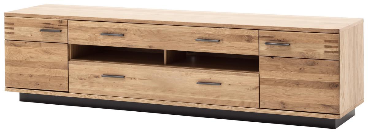 TV-Element Salvador B: 210 cm Eiche Dekor - Eichefarben/Schwarz, Design, Holz/Holzwerkstoff (210/56/50cm) - Livetastic