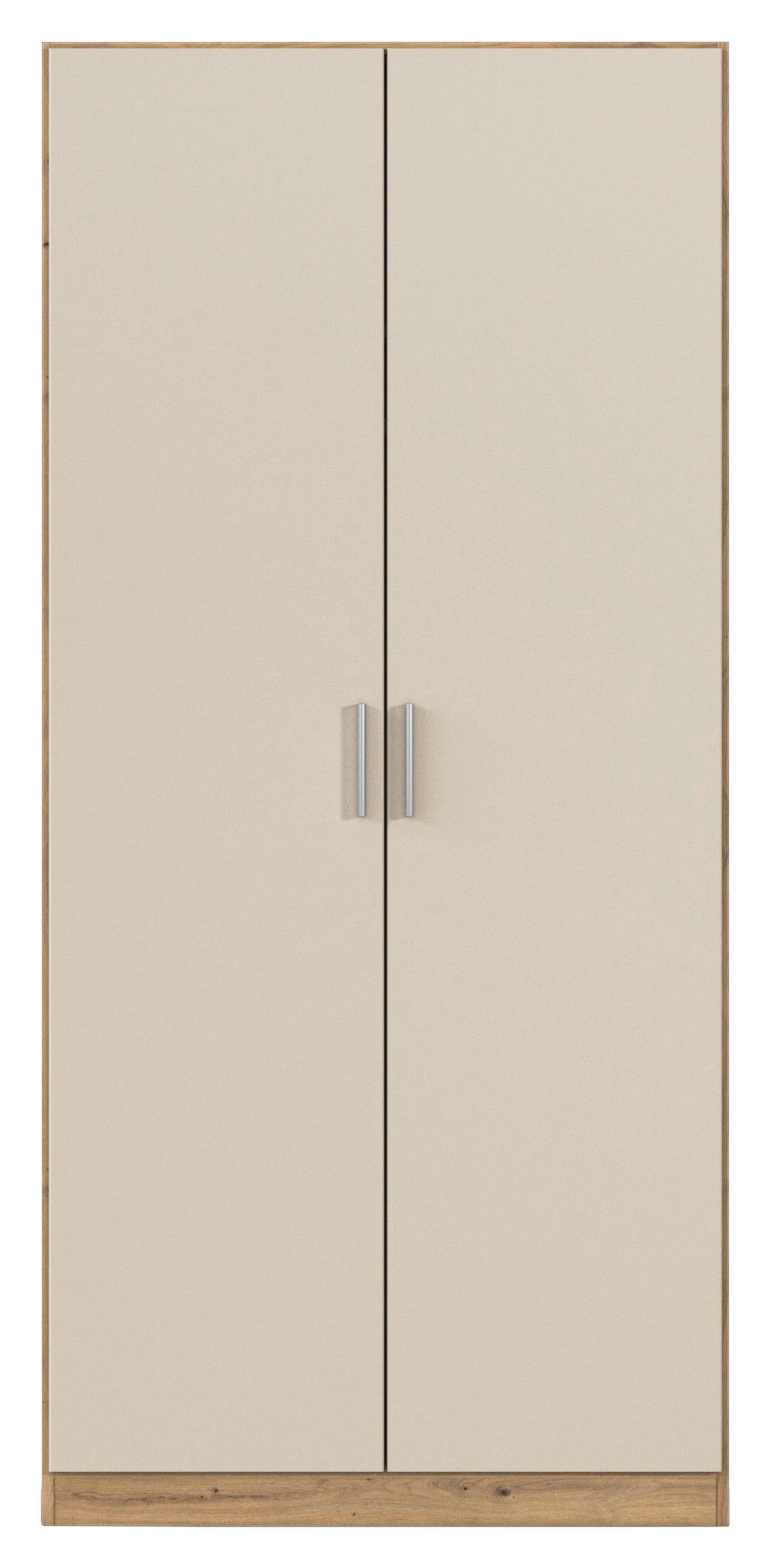 Kleiderschrank Celle Matt Champagner B: 91 Cm - Champagner/Eiche Artisan, Trend, Holzwerkstoff (91/197/54cm)