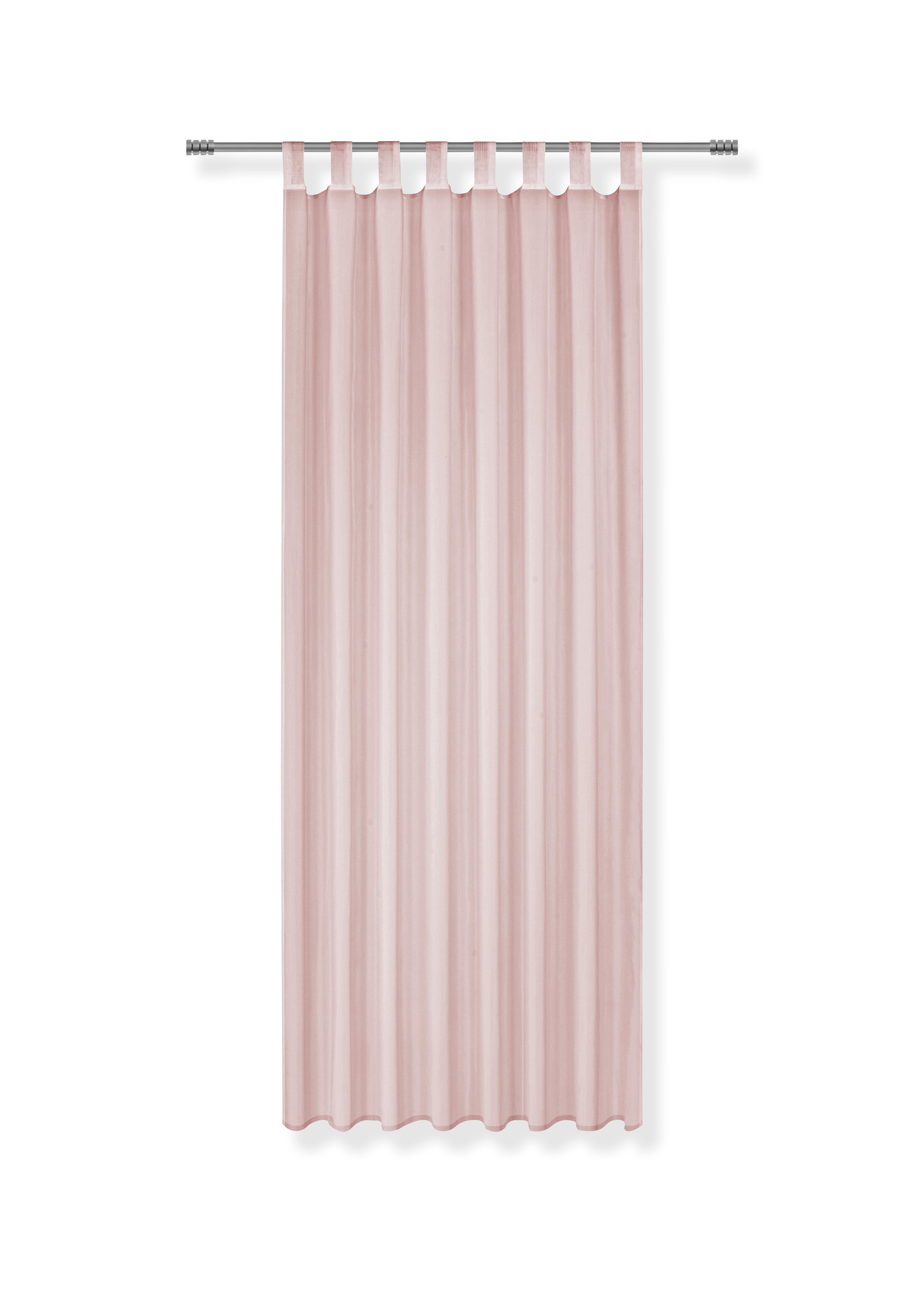 Závěs S Poutky Hanna 2ks-Cen. Trhák,140/245cm - růžová, textil (140/245cm) - Based