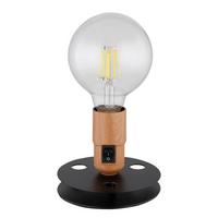 Tischlampe Schwarz Mit Schalter - Schwarz, KONVENTIONELL, Metall (12/9cm) - Globo