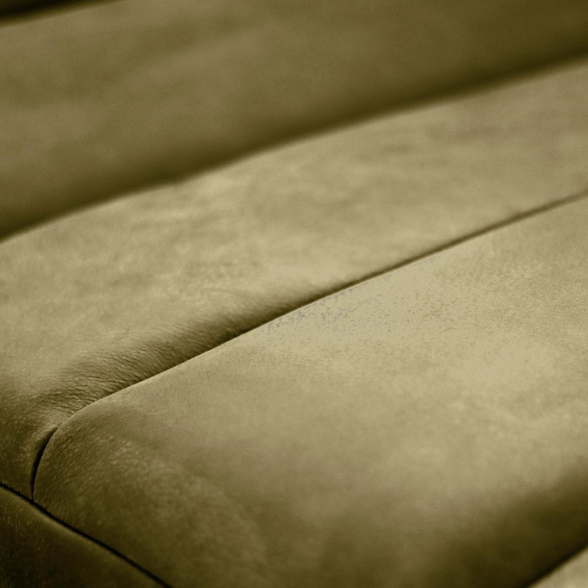 Relaxliege Swing Black Olivgrün B: 65 Cm - Schwarz/Olivgrün, Design, Leder (65/65-95/171cm) - Livetastic