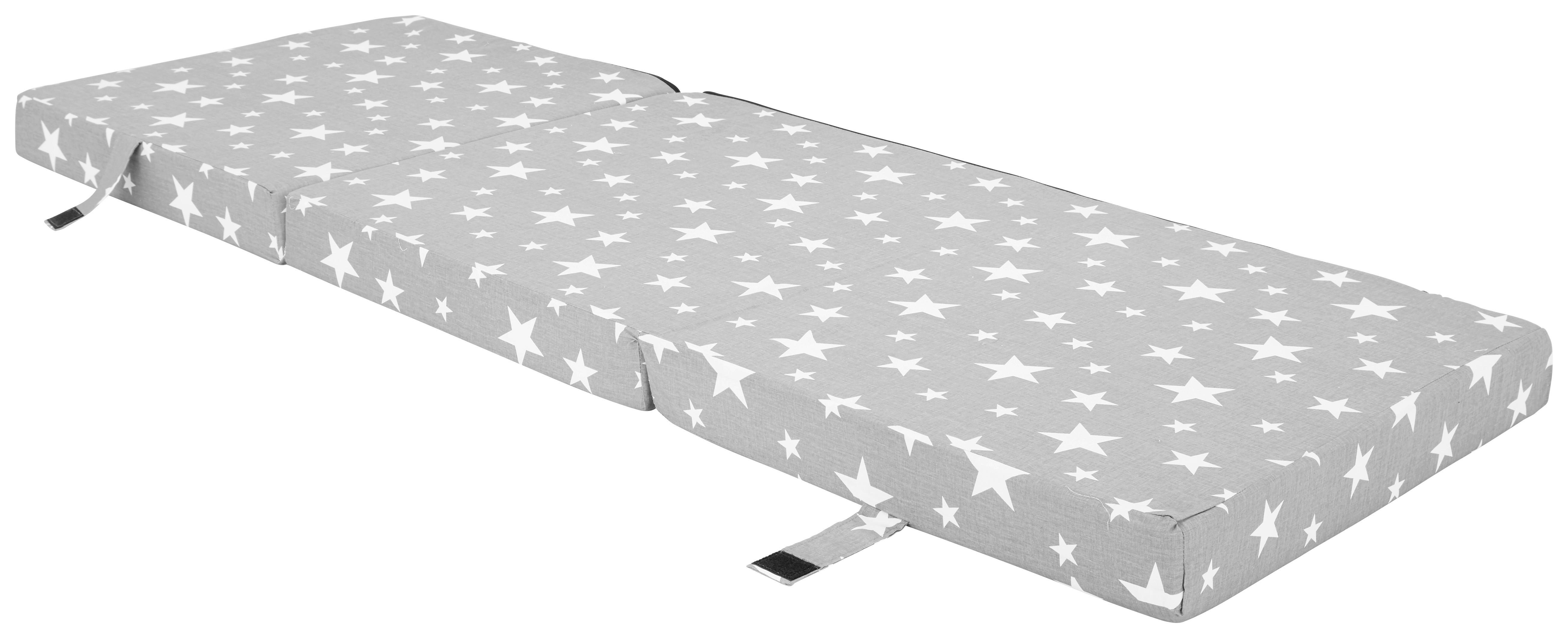 Skládací Matrace Stars Šedá - šedá, textil (185cm)