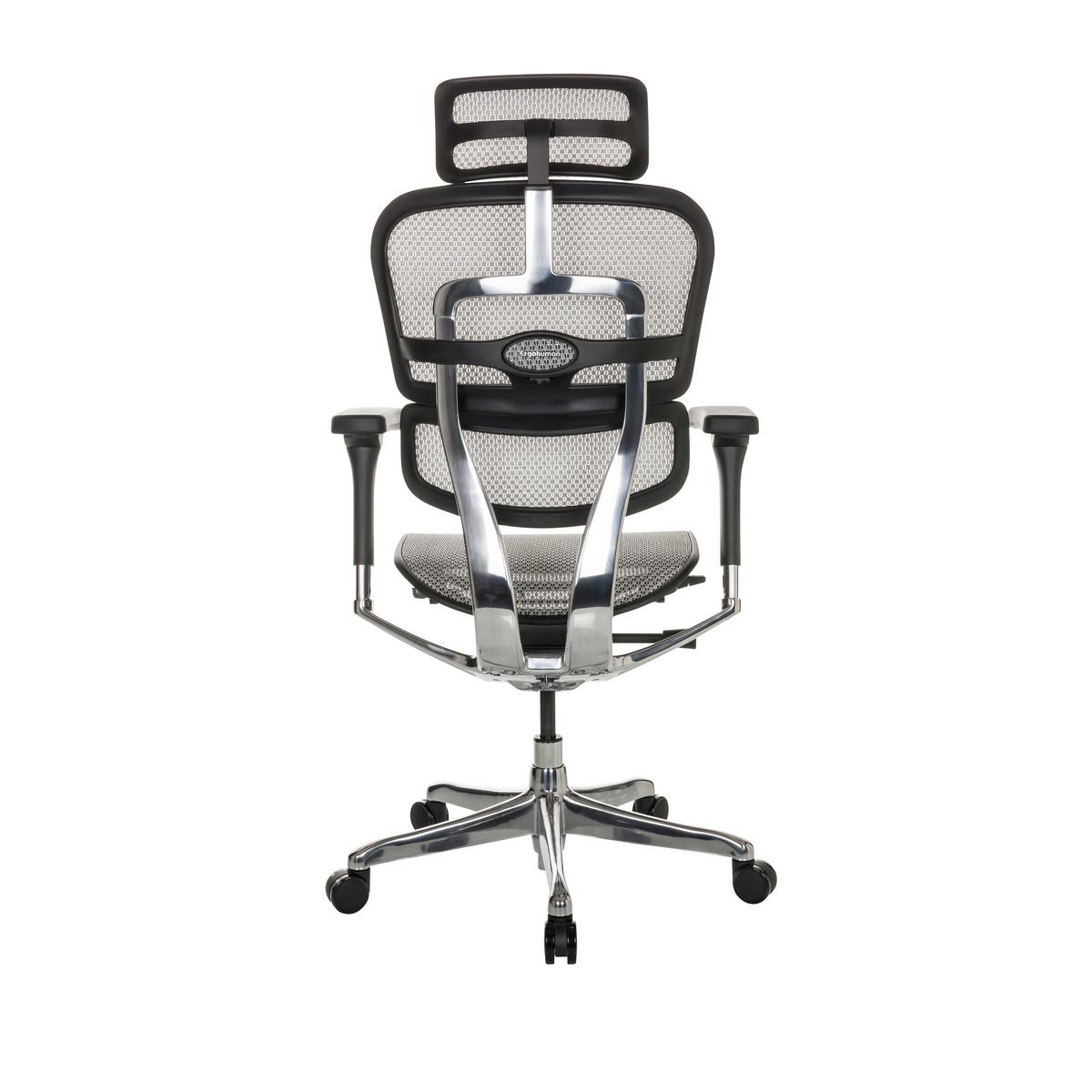 Drehstuhl Ergohuman I - Silberfarben/Hellgrau, Basics, Kunststoff/Textil (69/119-144/65cm) - MID.YOU