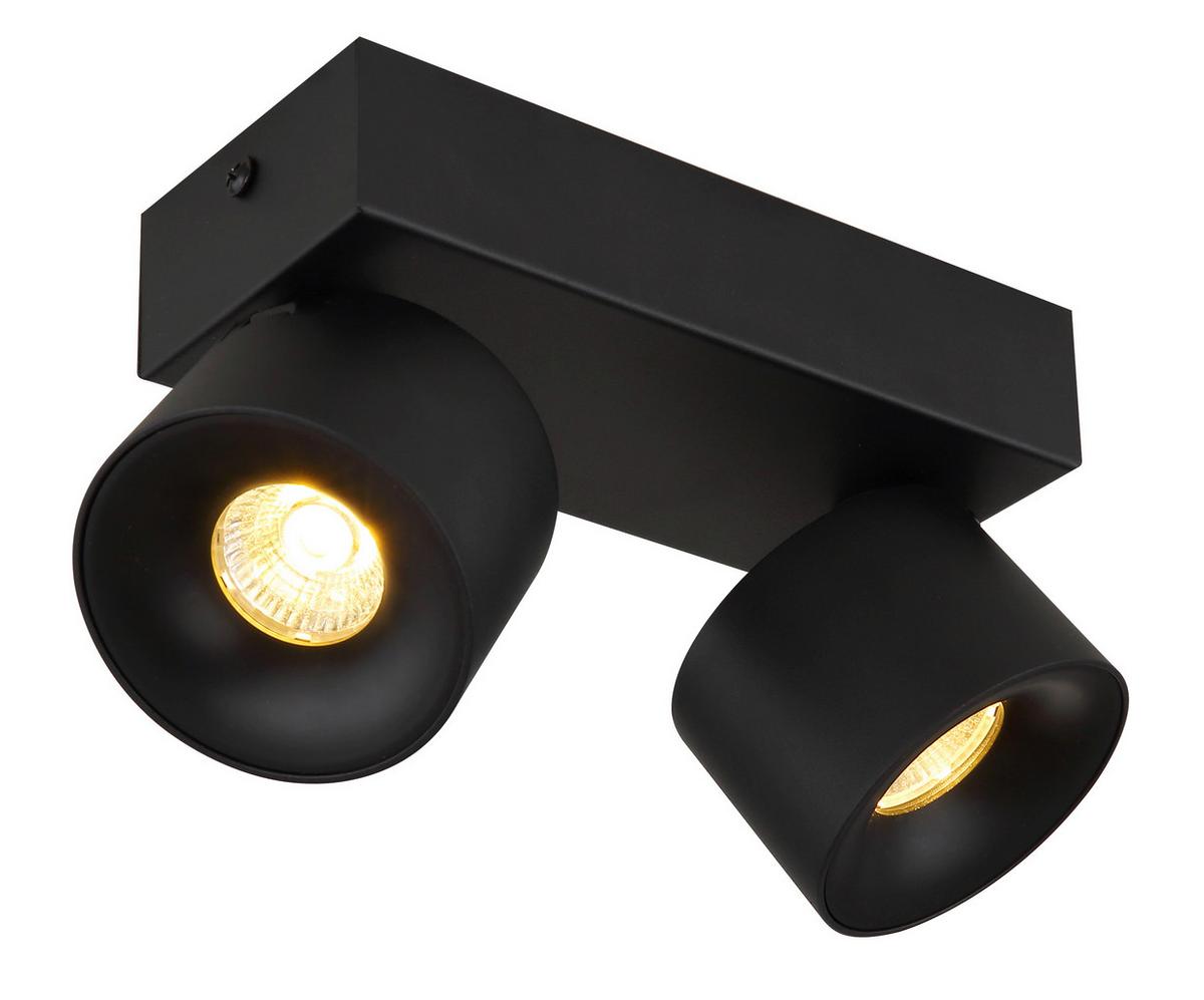 LED-Strahler 56961-2b - Transparent/Schwarz, Design, Kunststoff/Metall (20,5/7,2/12cm) - Globo