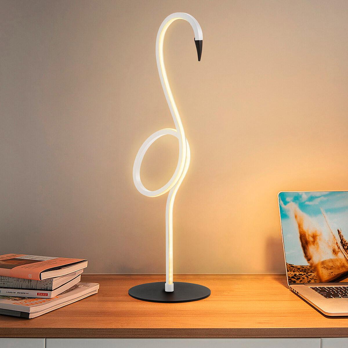 LED-Schreibtischleuchte Flamingo-Tl-Wht - Weiß, Trend, Kunststoff/Metall (15/50cm) - Elstead Lighting
