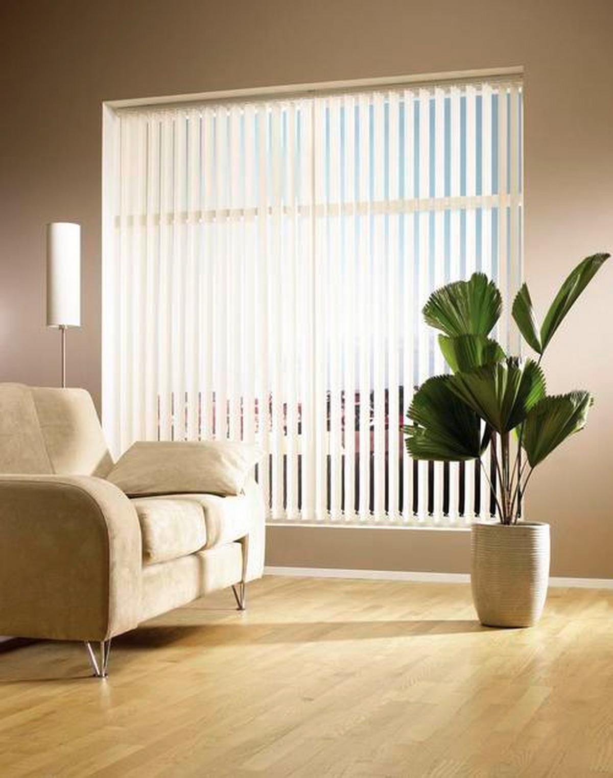 Lamellenvorhang Tara 100x250 cm Weiß Kettenzug - Weiß, MODERN, Textil (100/250cm) - Luca Bessoni