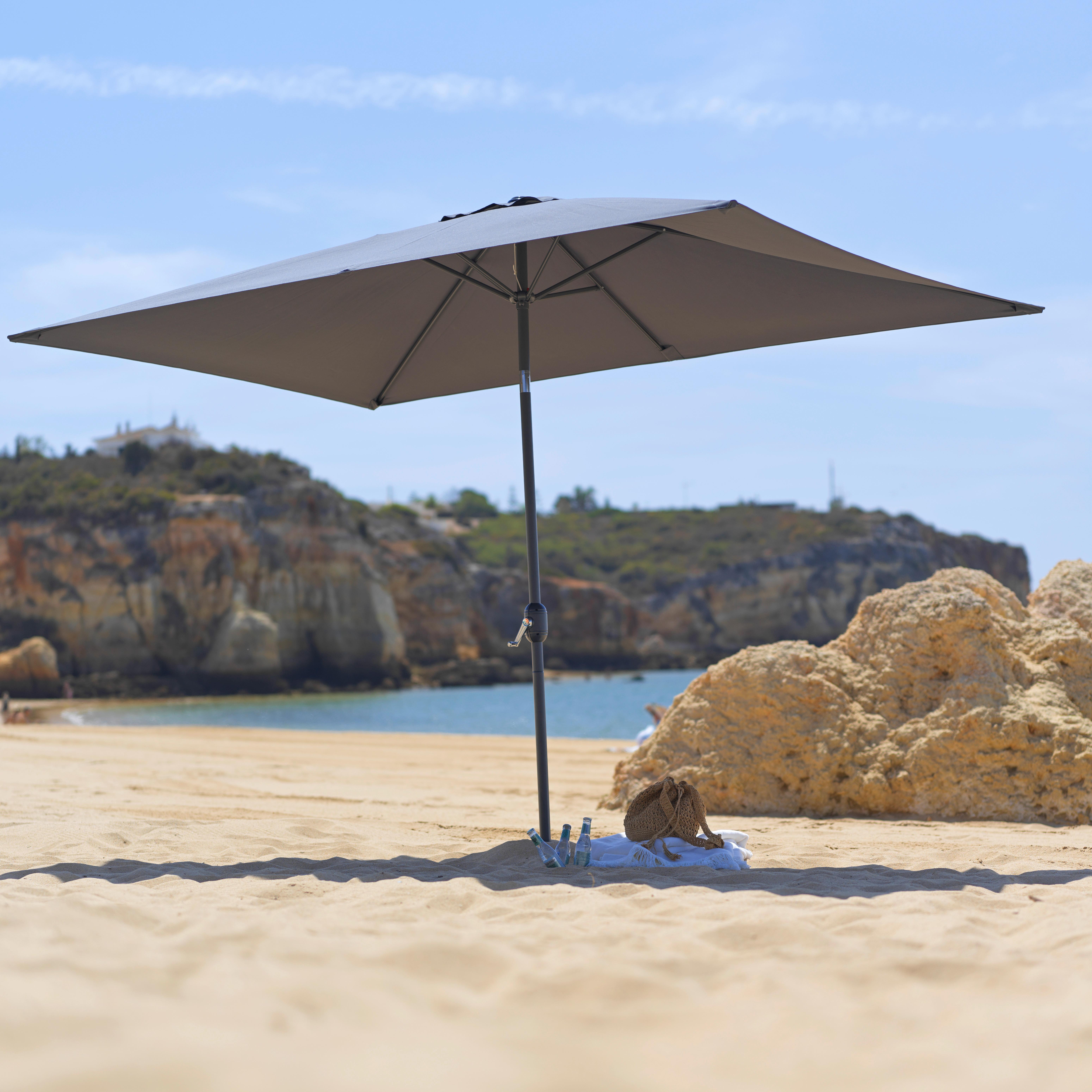 SLNEČNÍK PICOLO - antracitová/hliníková, kov/textil (300/245/200cm) - Modern Living