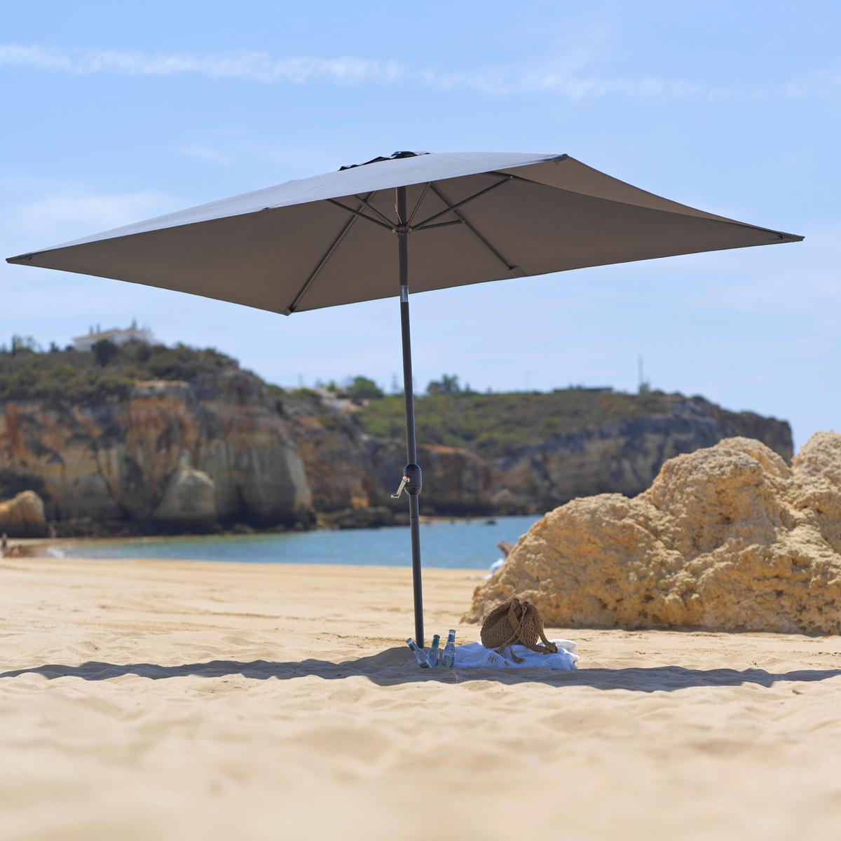 SLNEČNÍK PICOLO - antracitová/hliníková, kov/textil (300/245/200cm) - Modern Living