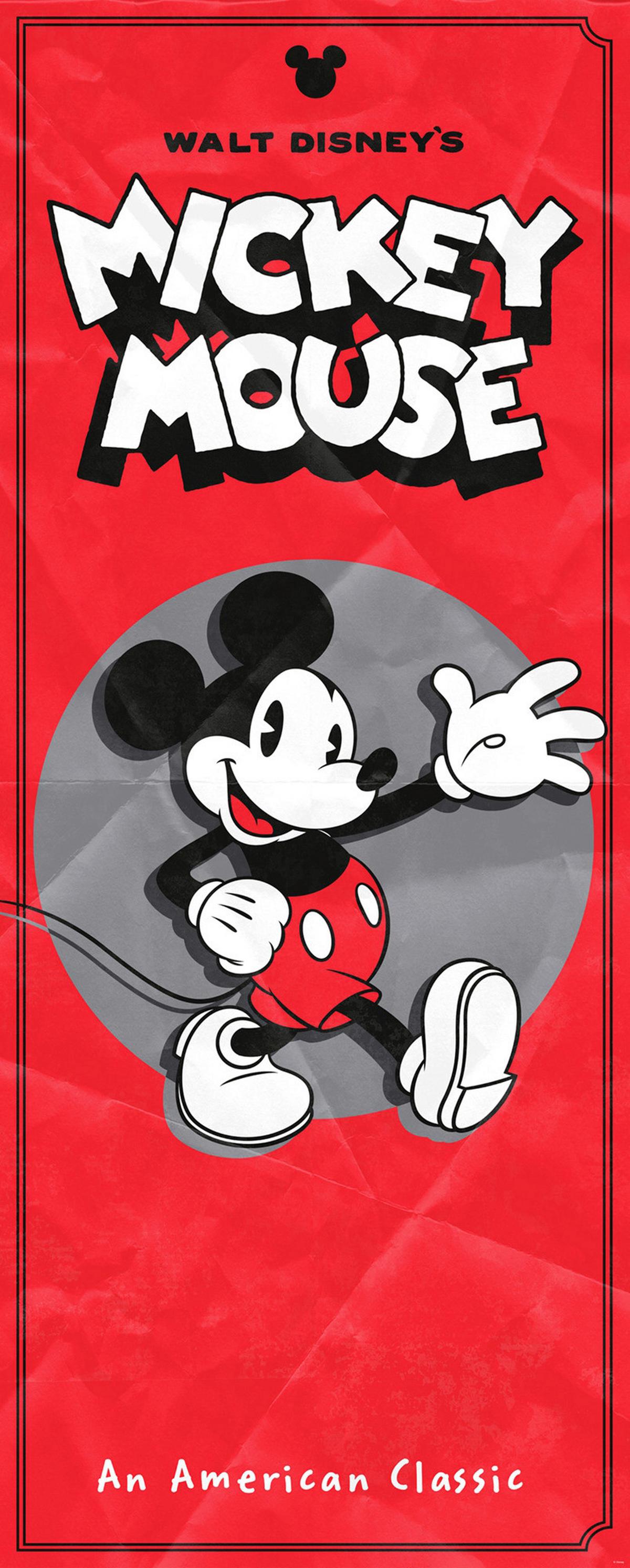 Vliestapete Mickey American Classic - Multicolor, Basics (100/250cm) - Komar