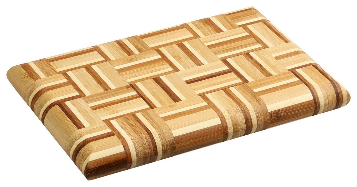 Schneidebrett Dunkel/Hellbraun B: 20 cm - Hellbraun/Dunkelbraun, Basics, Naturmaterialien (30/20/3.5cm) - Kesper