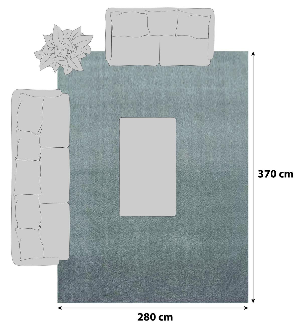 Hochflor Teppich Taupe Ata 280x370 cm - Beige, Design, Textil (280/370cm) - Novel