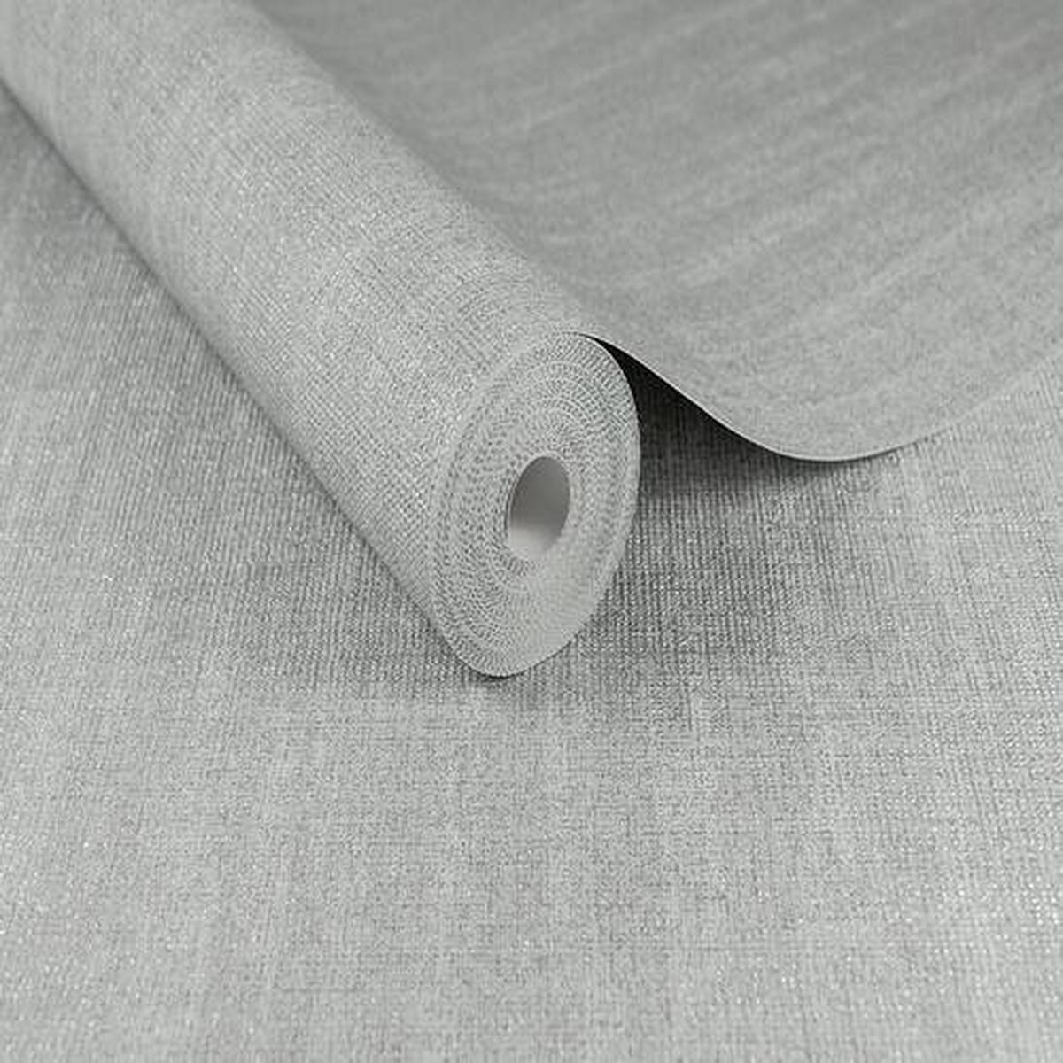 Vliestapete 101464 - Silberfarben/Grau, Basics, Papier/Kunststoff (52/1000cm)