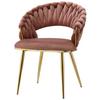 Armlehnstuhl-Set Finesse 125 Rosa - Goldfarben/Rosa, Design, Kunststoff/Metall (61/82/60cm) - Kayoom