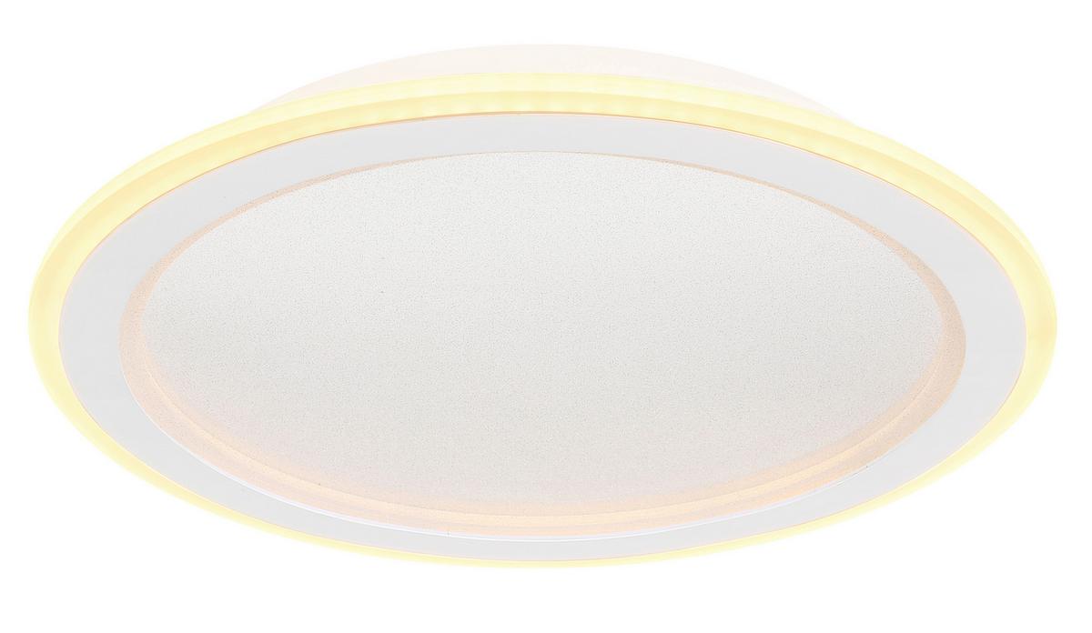 Led-deckenleuchte 48917-24rgb - Opal/Weiß, Trend, Kunststoff/Metall (40/5cm) - Globo