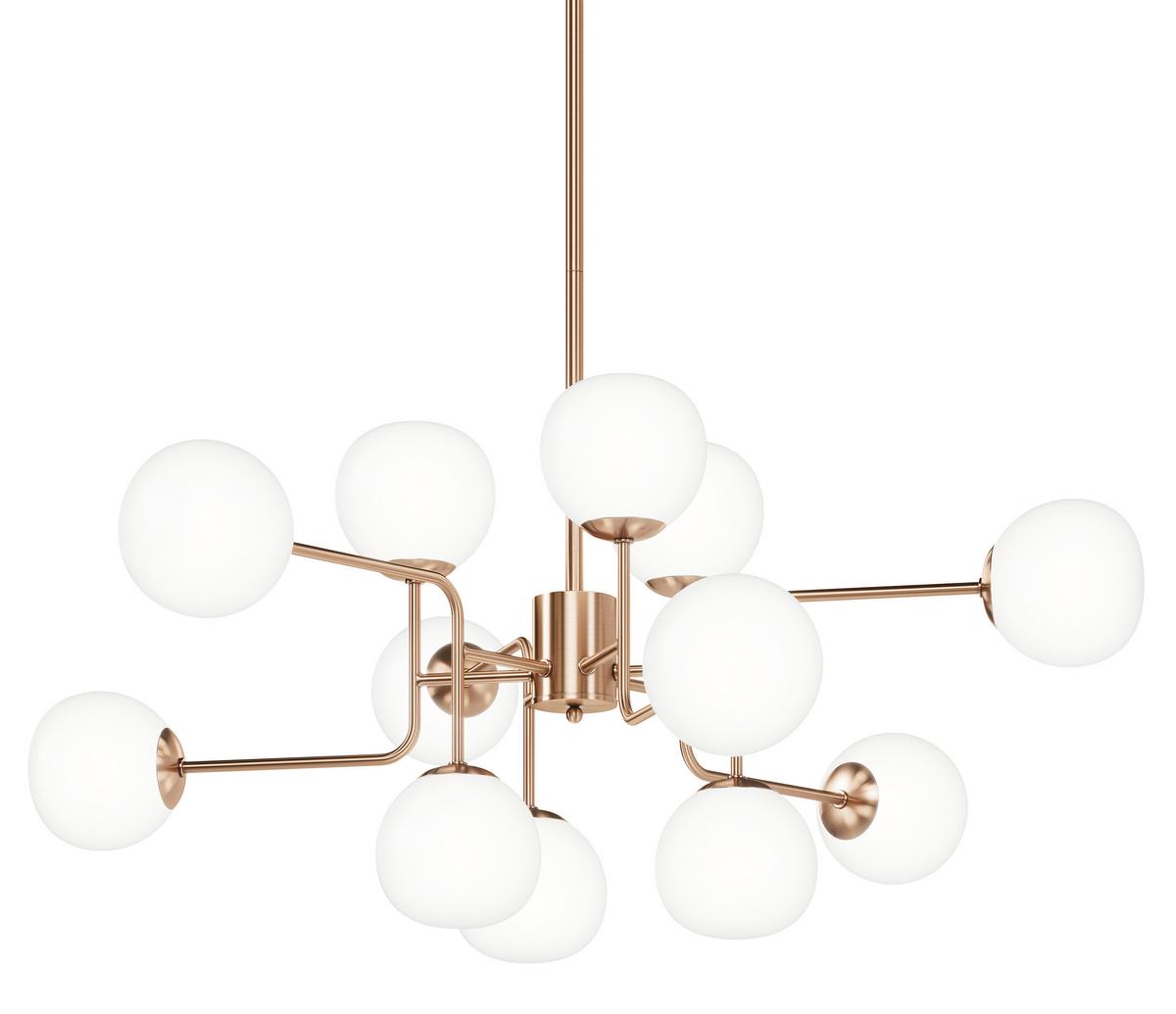 Kronleuchter Erich - Messingfarben, Trend, Glas/Metall (110/42,7/50cm) - MAYTONI