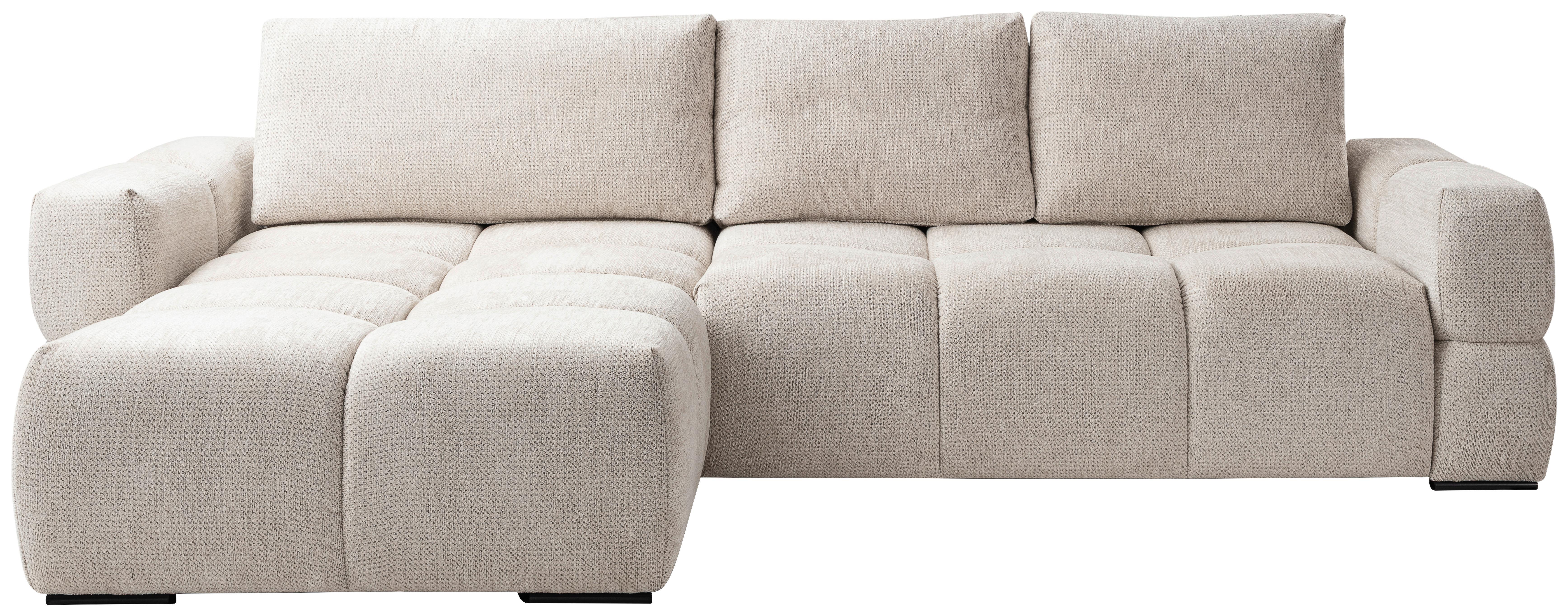 Ecksofa Taremi, Kaschmir S: 173x299 cm - Kaschmir/Schwarz, Design, Textil (173/299cm) - Stylife