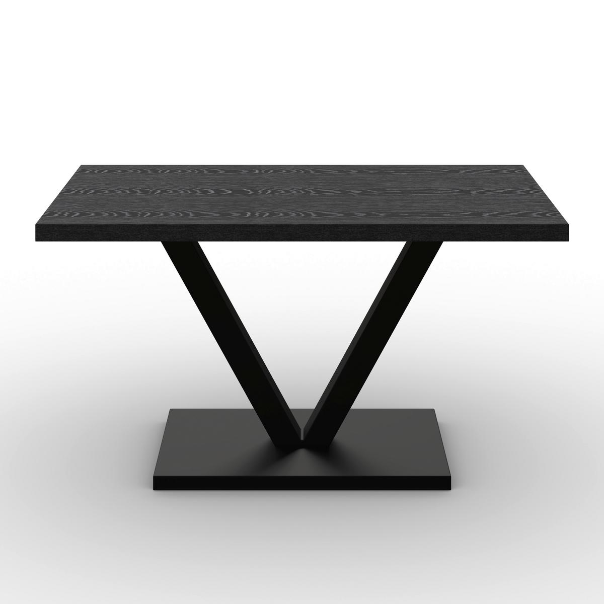 JEDÁLENSKÝ STÔL LOCA - čierna, Modern, kov/drevo (140/76/80cm) - Bessagi Home
