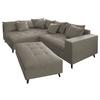 Ecksofa Pruno, Grau S: 174x247 Cm - Schwarz/Grau, Design, Textil (174/247cm) - MID.YOU