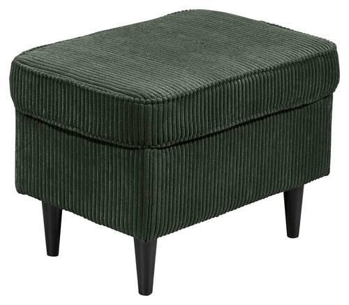 Hocker Oskar Dunkelgrün H: 43 cm - Dunkelgrün/Schwarz, Basics, Textil (63/43/42cm) - MID.YOU